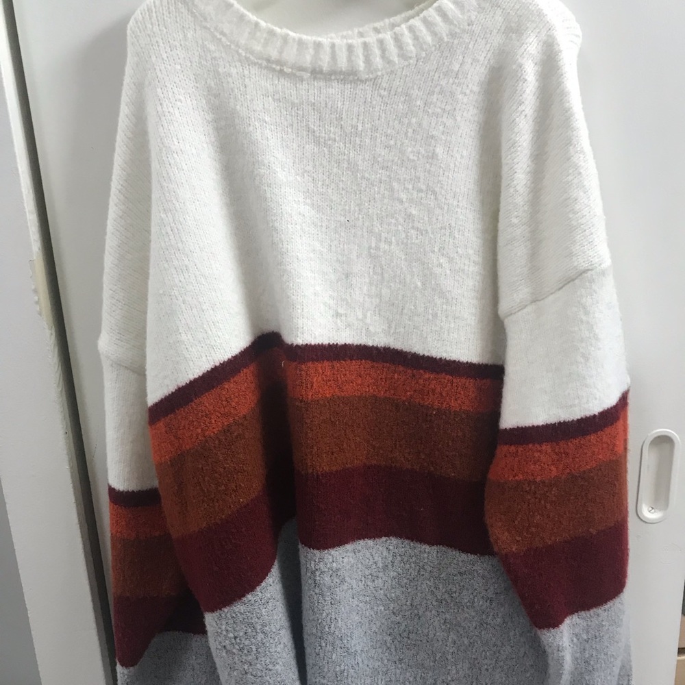 Stripe color block sweater